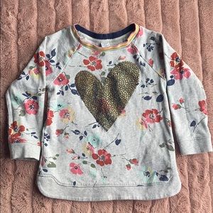 Baby GAP Floral Sweatshirt with heart detail